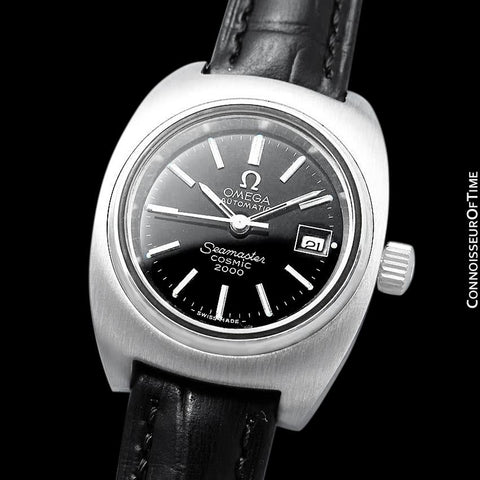 1970's Omega Seamaster Cosmic 2000 Ladies Vintage Retro Dive Watch, Date - Stainless Steel