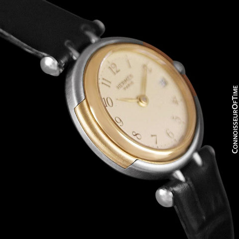 Hermes Winsdor Ladies Watch - Stainless Steel & 18K Gold Plated