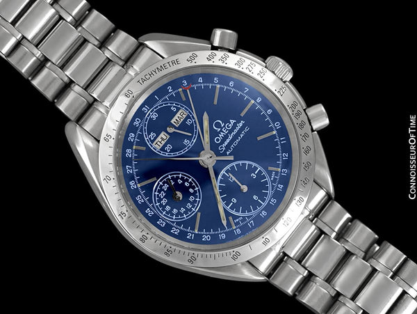 Omega Speedmaster Triple Date Chronograph Watch, Blue Dial, 3521.80 - Stainless Steel