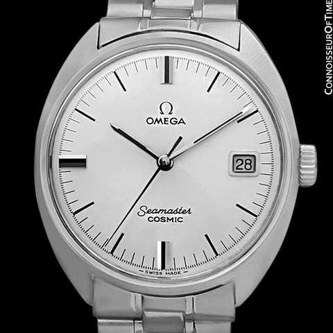 1960's Omega Vintage Mens Seamaster Cosmic Retro Handwound Watch - Stainless Steel