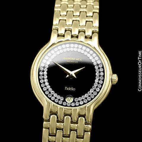 Raymond Weil Fidelio Ladies Jeweled Bracelet Watch, Ref. 4702 - 18K Gold Plated with Swarovski Crystal