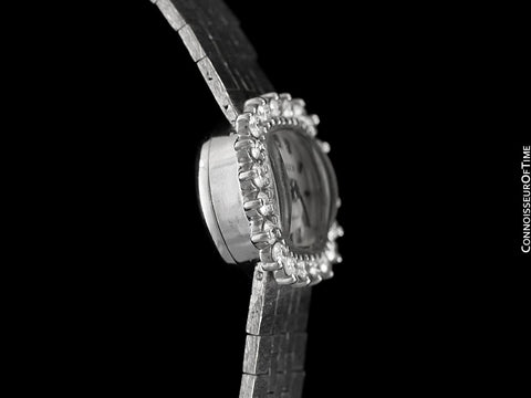 1960's Rolex Vintage Ladies Dress Bracelet Watch - 14K White Gold & Diamonds