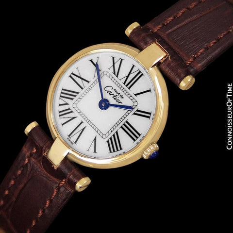 Must De Cartier Vendome Ladies Vermeil Watch - 18K Gold Over Sterling Silver