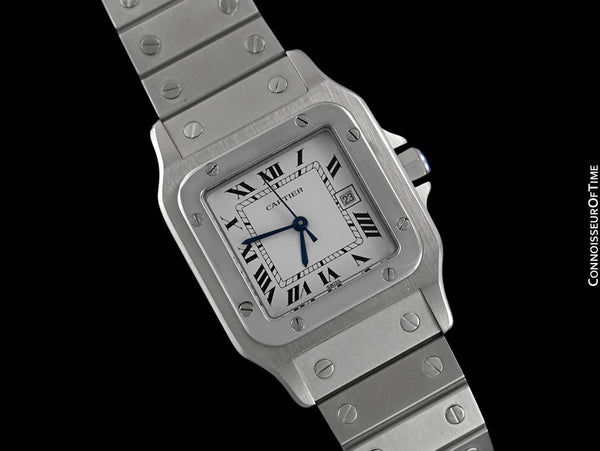 Cartier Santos Automatic Mens Bracelet Watch - Stainless Steel