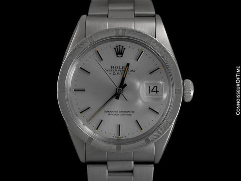 1971 Rolex Date (Datejust) Vintage Mens with Silver Dial - Stainless Steel