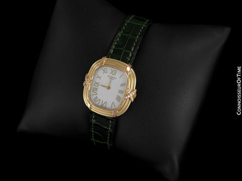 Hermes Lupine Ladies Watch - Solid 18K Gold with Original Factory Hermes Diamonds
