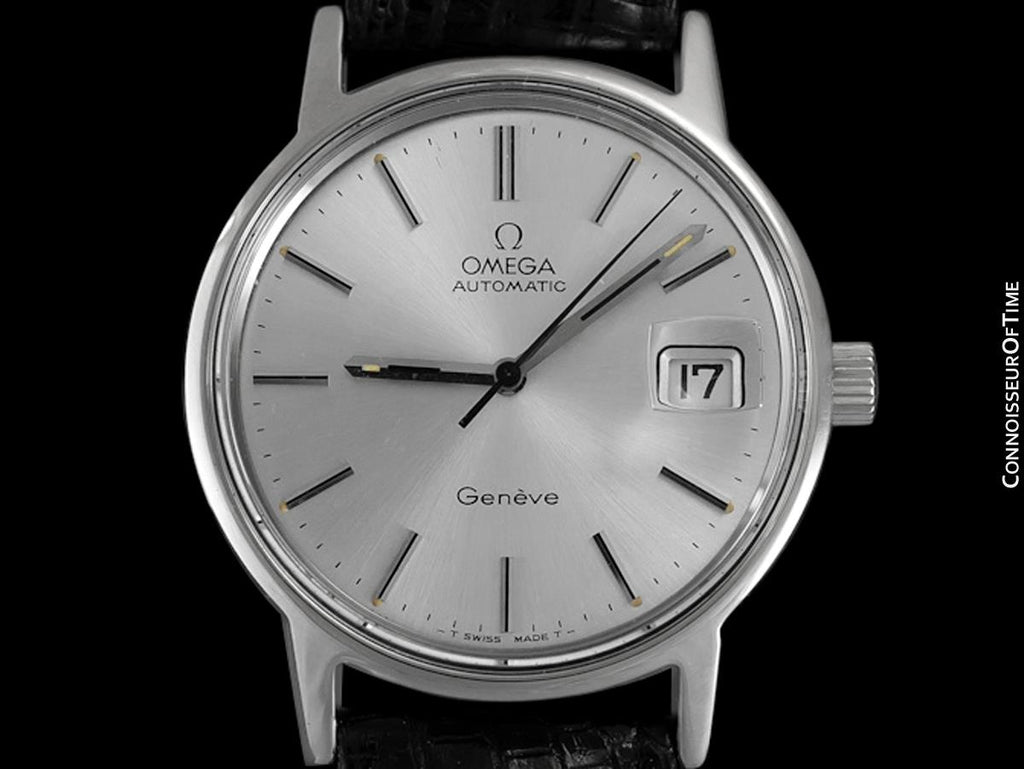 1975 1977 Omega Geneve Vintage Mens Automatic Watch with Quick