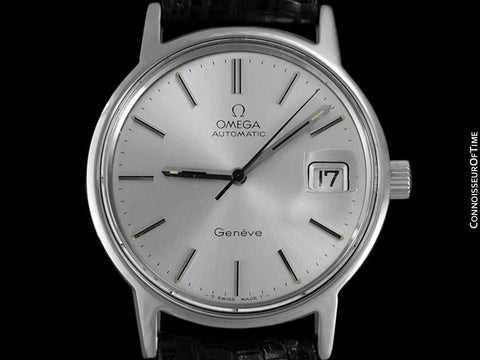 1975 / 1977 Omega Geneve Vintage Mens Automatic Watch with Quick-Setting Date - Stainless Steel