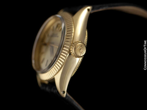 1959 Rolex Oyster Perpetual Classic Ladies Vintage Watch - 14K Gold