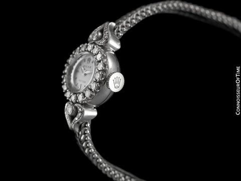 1963 Rolex Ladies Vintage Cocktail Watch - 18K White Gold and Diamonds
