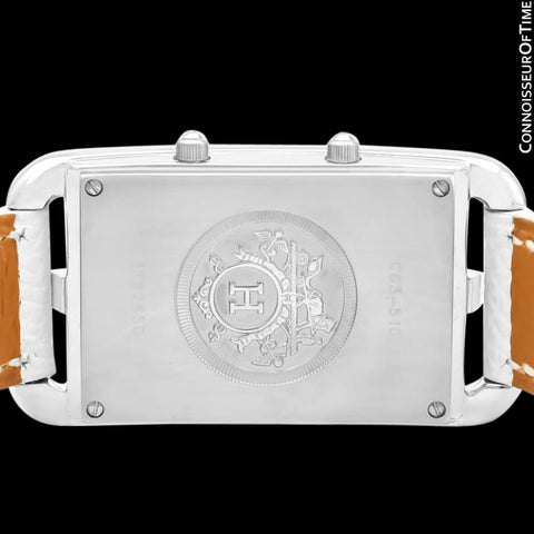 Hermes Cape Code Deux Zones Dual Time Zone Unisex or Mens Midsize Watch, Ref. CC3-510 - Stainless Steel