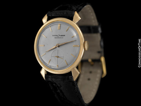 1950's Ulysse Nardin Mens Vintage Chronometer Dress Watch - 14K Gold