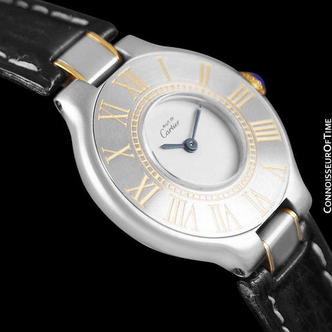 Must De Cartier 21C Ladies Watch - Stainless Steel and 18K Gold