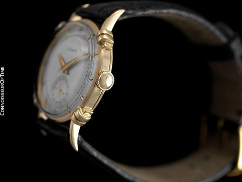 1948 Jaeger-LeCoultre Vintage Mens Midsize Watch, Beautiful Case - 14K Gold