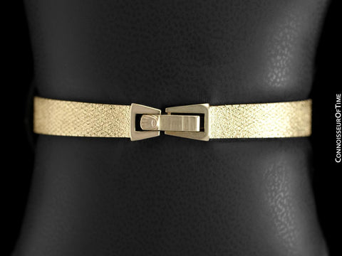 1980's Rolex Ladies Vintage Dress Bracelet Watch - 14K Gold and Diamonds