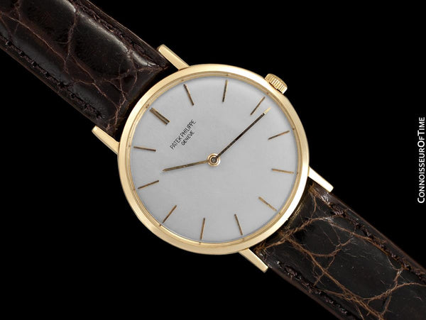 1970 Patek Philippe Vintage Mens Handwound Watch, Ref. 3537 - 18K Gold
