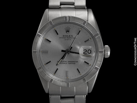 1966 Rolex Date (Datejust) Classic Vintage Mens with Silver Dial - Stainless Steel