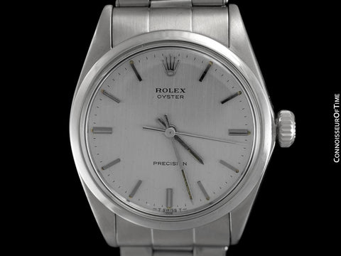 1969 Rolex Oyster Classic Vintage Mens Handwound Watch, Stainless Steel