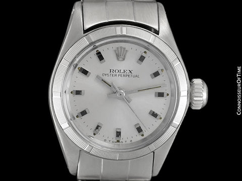1972 Rolex Oyster Perpetual Ladies Vintage Watch with Silver Dial with No Date - Stainless Steel
