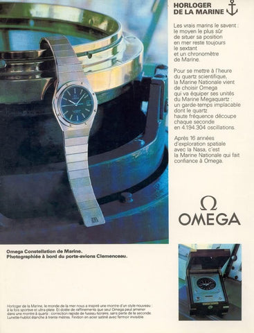 1980 Omega Constellation Marine Mens Uncommon Vintage Quartz Accuset Watch - Stainless Steel