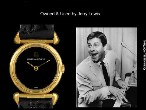 1970's Universal Geneve Vintage 18K Gold Plated & Stainless Steel Watch - *Owned & Worn By Jerry Lewis*
