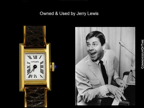 1960's Vincara French Vintage 18K Gold Plated & Stainless Steel Watch - Owned & Worn By Jerry Lewis