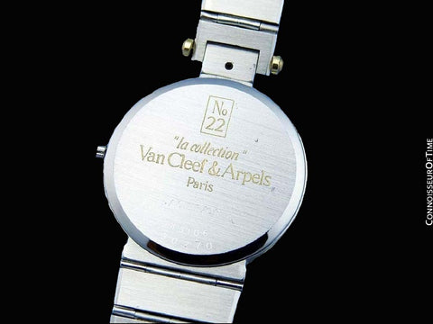 Van Cleef & Arpels VCA La Collection No. 22 Mens Midsize Unisex Watch - Stainless Steel & 18K Gold