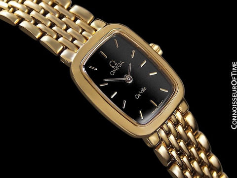Omega De Ville Ladies Bracelet Dress Watch - 18K Gold Plated